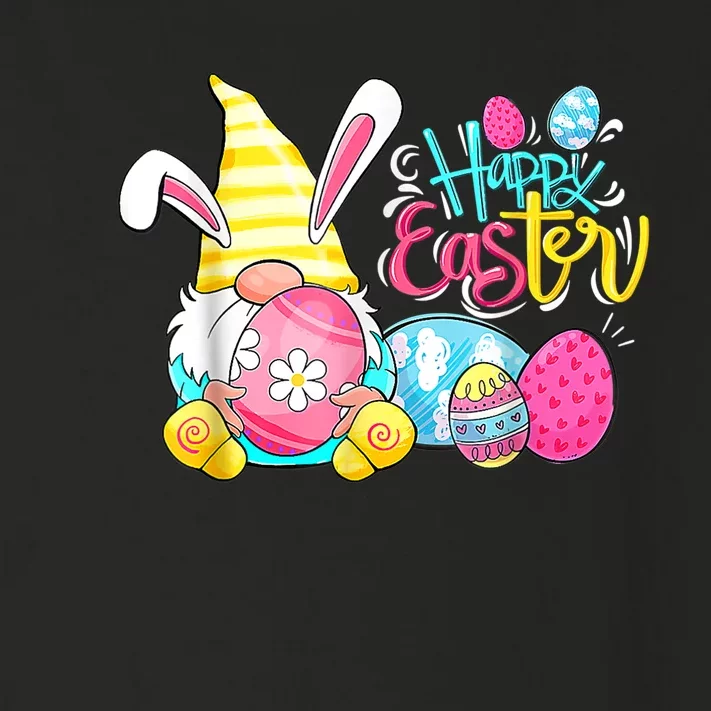 Bunny Gnome Rabbit Eggs Hunting Happy Easter Day Funny Toddler Long Sleeve Shirt