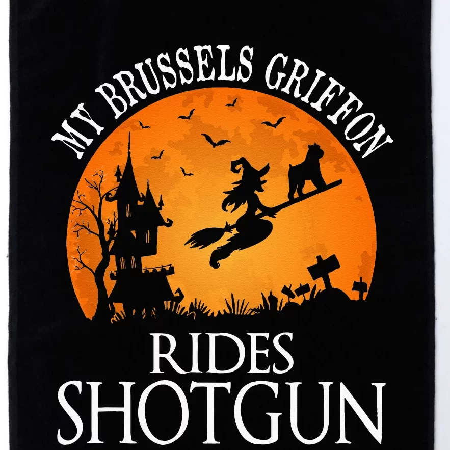 Brussels Griffon Rides Shotgun Dog Lover Platinum Collection Golf Towel