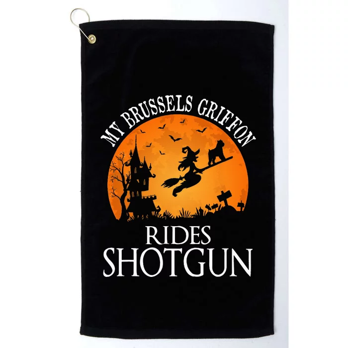 Brussels Griffon Rides Shotgun Dog Lover Platinum Collection Golf Towel