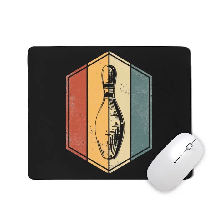 Bowler Gifts Retro Vintage Bowling Pin Bowling Team Mousepad