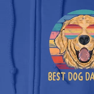 Best Golden Retriever Dog Dad Ever Gift Great Gift Full Zip Hoodie