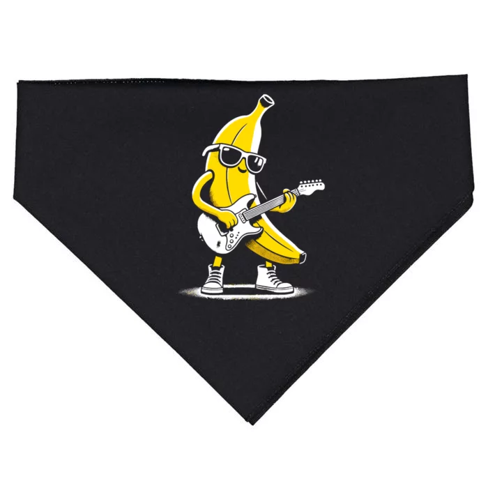 Banana Guitar Rock Music Concert Band Novelty Funny Banana USA-Made Doggie Bandana