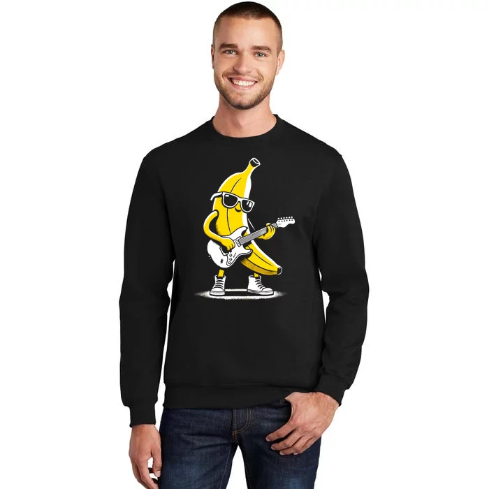 Banana Guitar Rock Music Concert Band Novelty Funny Banana Sweatshirt