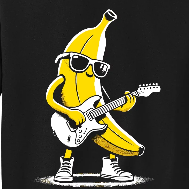 Banana Guitar Rock Music Concert Band Novelty Funny Banana Sweatshirt