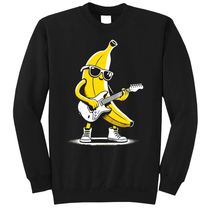 Banana Guitar Rock Music Concert Band Novelty Funny Banana Sweatshirt