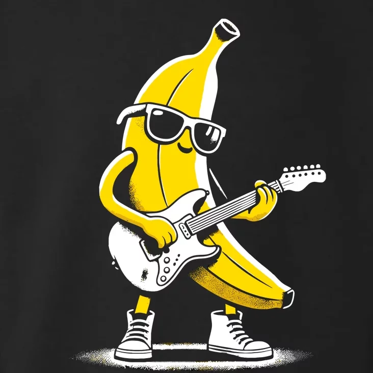 Banana Guitar Rock Music Concert Band Novelty Funny Banana Toddler Hoodie