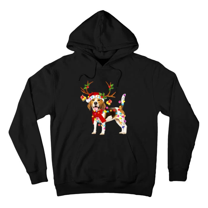 Beagle Gorgeous Reindeer Crewneck Christmas Tall Hoodie