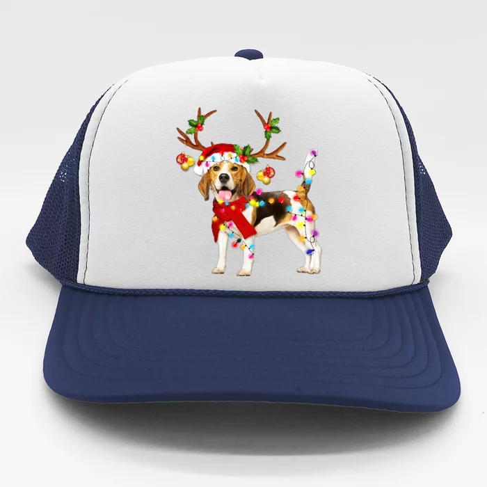 Beagle Gorgeous Reindeer Crewneck Christmas Trucker Hat