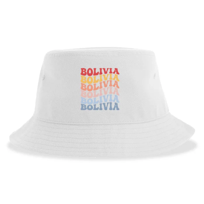 Bolivia Groovy Retro Bolivian Sustainable Bucket Hat