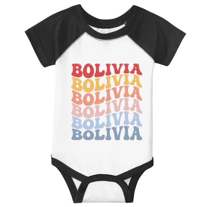 Bolivia Groovy Retro Bolivian Infant Baby Jersey Bodysuit