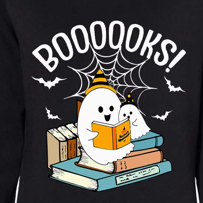 Booooks Ghost Read Books Halloween Funny Womens California Wash Sweatshirt