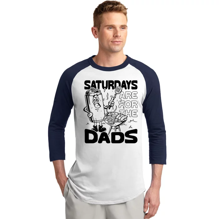 Bbq Grill Saturdays Are For The Dads Baseball Sleeve Shirt