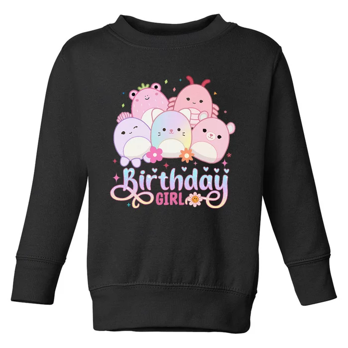 Birthday Girl Squish Squad Mallow Girl Cute Gift Toddler Sweatshirt