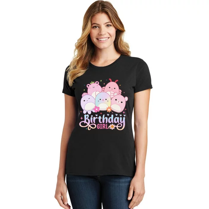 Birthday Girl Squish Squad Mallow Girl Cute Gift Women's T-Shirt