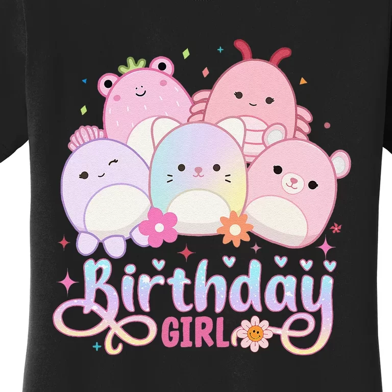 Birthday Girl Squish Squad Mallow Girl Cute Gift Women's T-Shirt