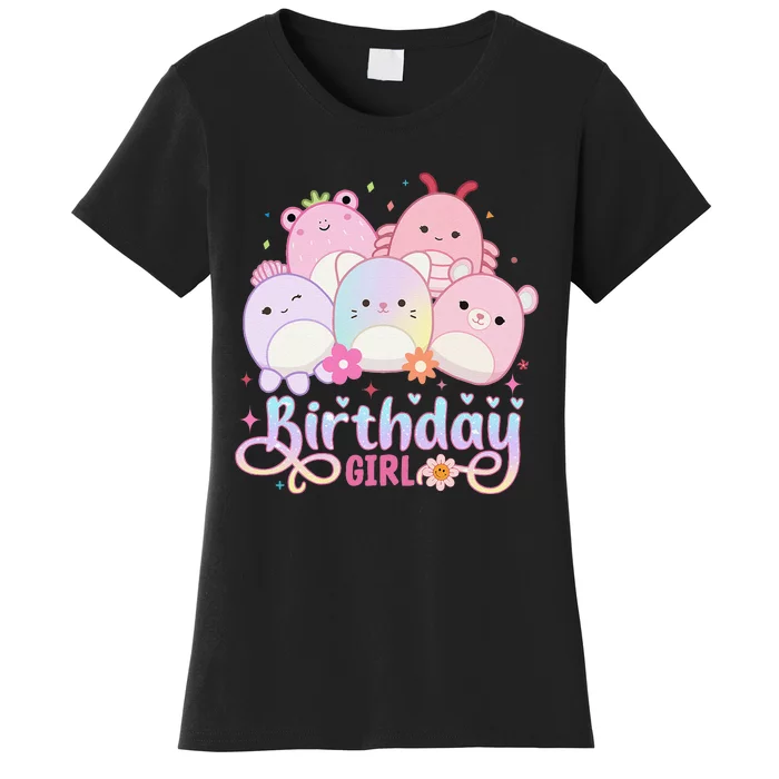 Birthday Girl Squish Squad Mallow Girl Cute Gift Women's T-Shirt