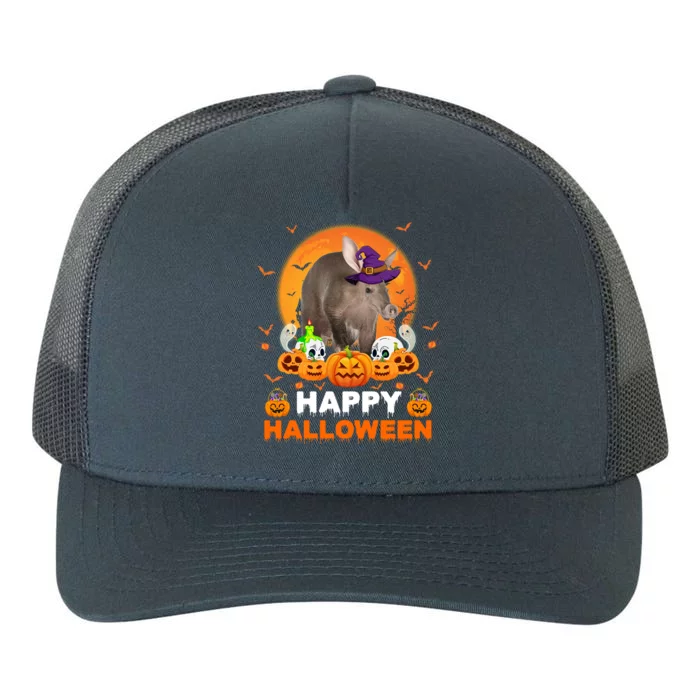 Boo Ghost Scary Pumpkin Moon Witch Aardvark Halloween Gift Yupoong Adult 5-Panel Trucker Hat