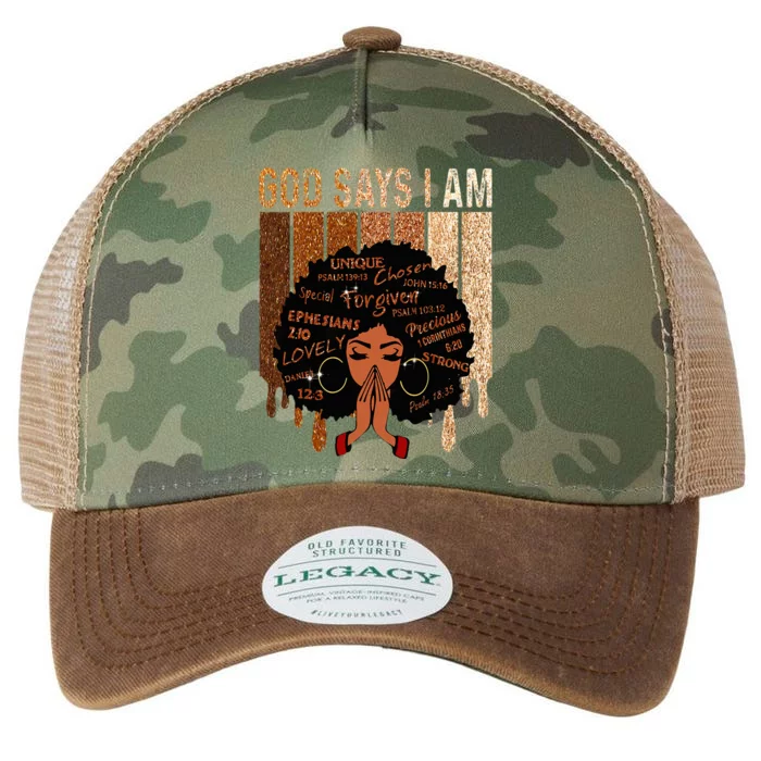 Black God Says I Am Black Melanin Juneteenth Legacy Tie Dye Trucker Hat