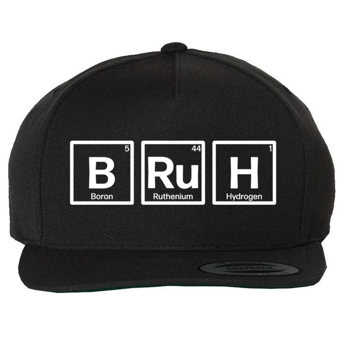 Bruh Gamer Slang Meme Design Gift Wool Snapback Cap