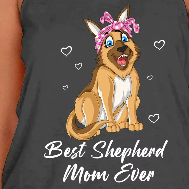 Best German Shepherd Mom Ever Women's Knotted Racerback Tank