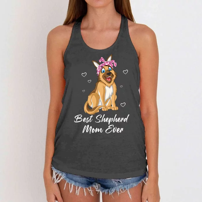 Best German Shepherd Mom Ever Women's Knotted Racerback Tank