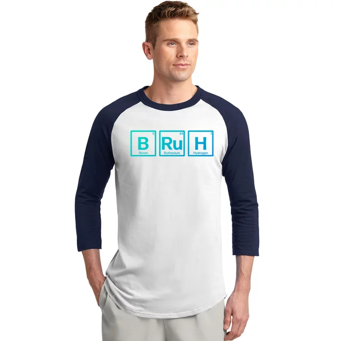 Bruh Gamer Slang Meme Design Gift Baseball Sleeve Shirt