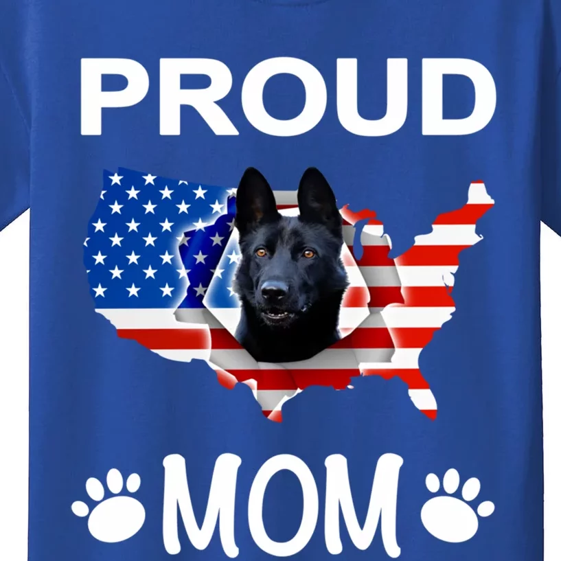 Black Ger Shepherd SchäFerhund Proud Patriot Mom Meaningful Gift Kids T-Shirt