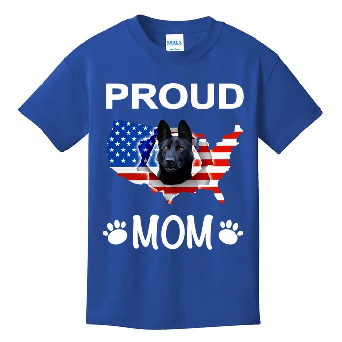 Black Ger Shepherd SchäFerhund Proud Patriot Mom Meaningful Gift Kids T-Shirt