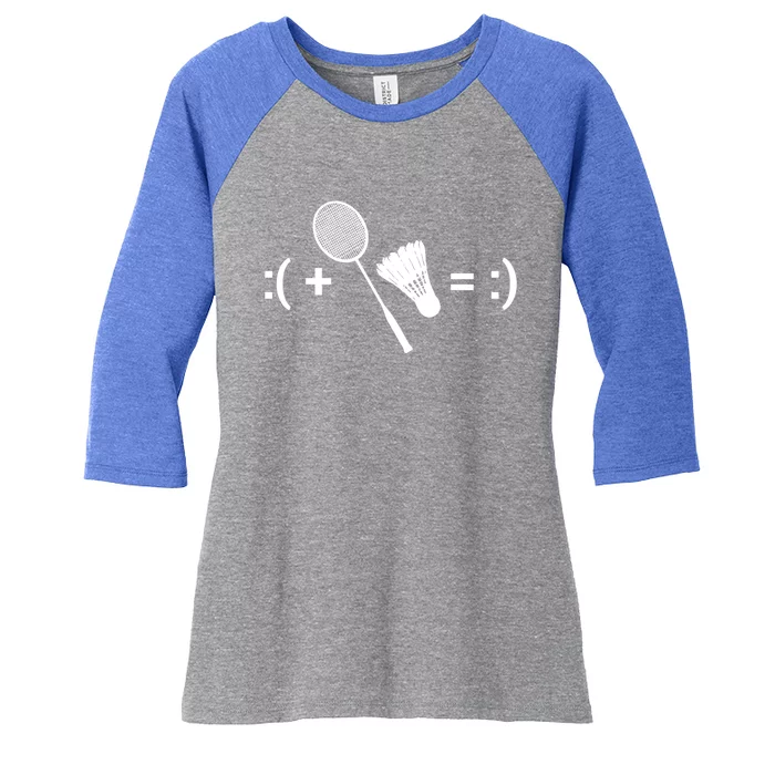 Badminton Game Shuttlecock Sport Badminton Gift Women's Tri-Blend 3/4-Sleeve Raglan Shirt