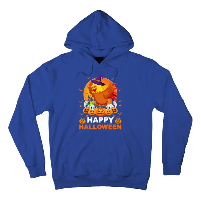 Boo Ghost Scary Pumpkin Moon Witch Rooster Halloween Tall Hoodie