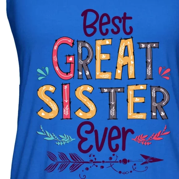 Best Great Sister Ever Cute Arrow Family Blessing Gift Ladies Essential Flowy Tank