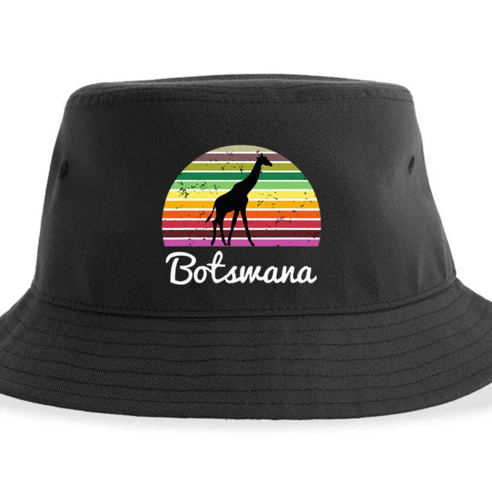 Botswana Giraffe Safari Gift Sustainable Bucket Hat