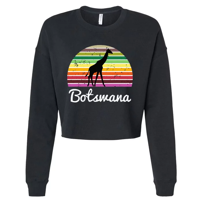 Botswana Giraffe Safari Gift Cropped Pullover Crew