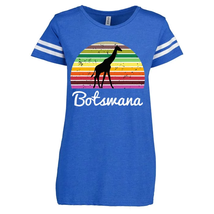 Botswana Giraffe Safari Gift Enza Ladies Jersey Football T-Shirt