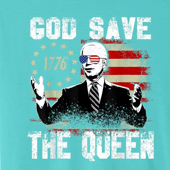 Biden God Save The Queen Confsued Funny Meme 4th Of July ChromaSoft Performance T-Shirt