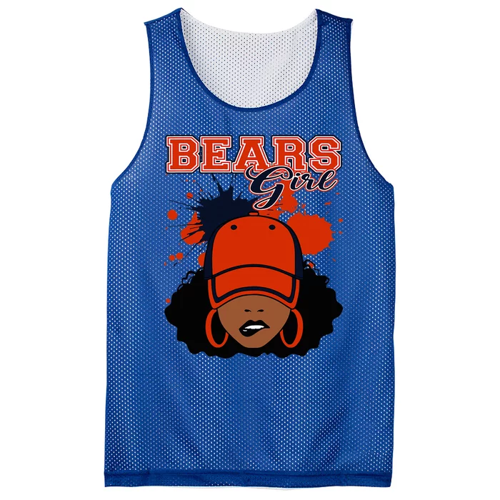 Bears Girl Sports Fan Team Spirit Mesh Reversible Basketball Jersey Tank