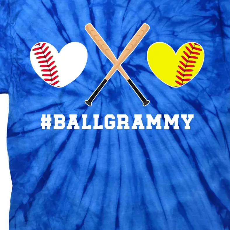 Ball Grammy Softball Baseball Grammy Grandma Gift Tie-Dye T-Shirt