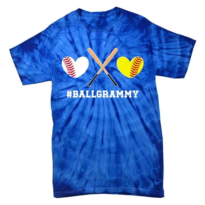 Ball Grammy Softball Baseball Grammy Grandma Gift Tie-Dye T-Shirt