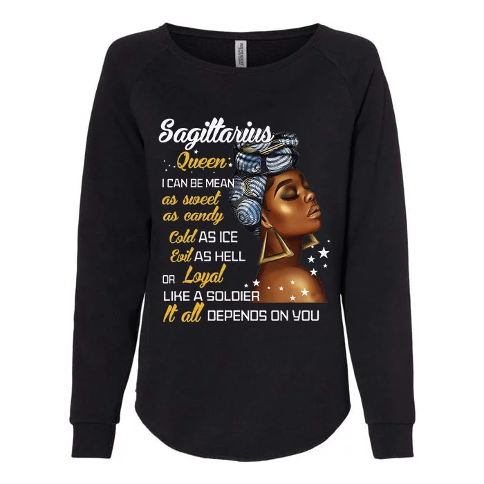 Birthday Gift Sagittarius Queen November or December Wo Womens California Wash Sweatshirt