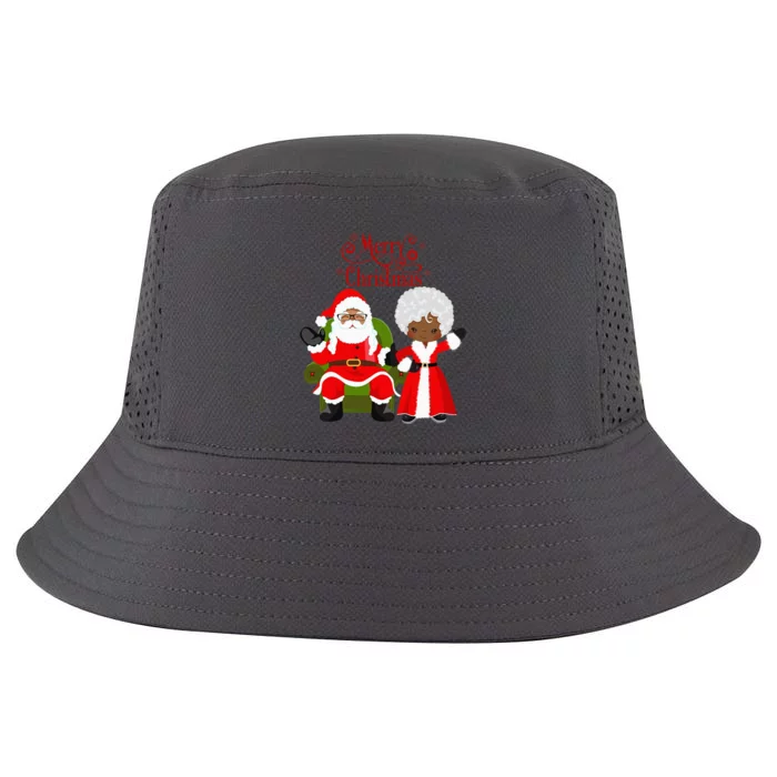 Black Girl Santa Claus Holiday African American Christmas Cool Comfort Performance Bucket Hat