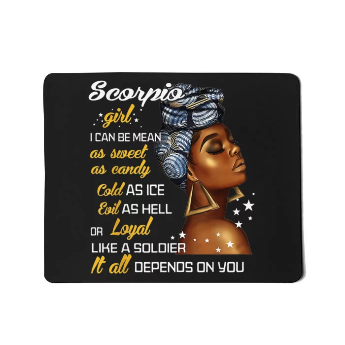 Birthday Gift Scorpio October Or November Wo Mousepad