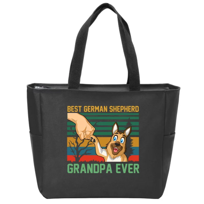 Best German Shepherd Grandpa Ever Zip Tote Bag