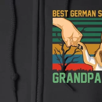 Best German Shepherd Grandpa Ever Full Zip Hoodie