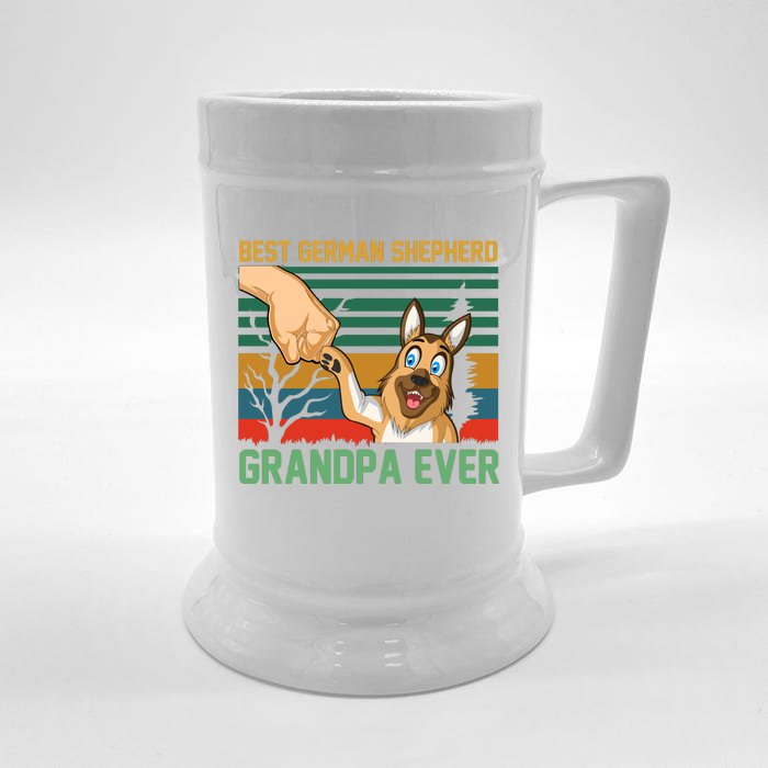 Best German Shepherd Grandpa Ever Front & Back Beer Stein