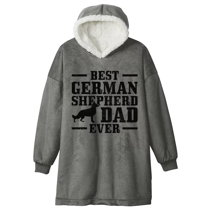 Best German Shepherd Dad Ever Funny Dog Owner Vintage Hooded Wearable Blanket