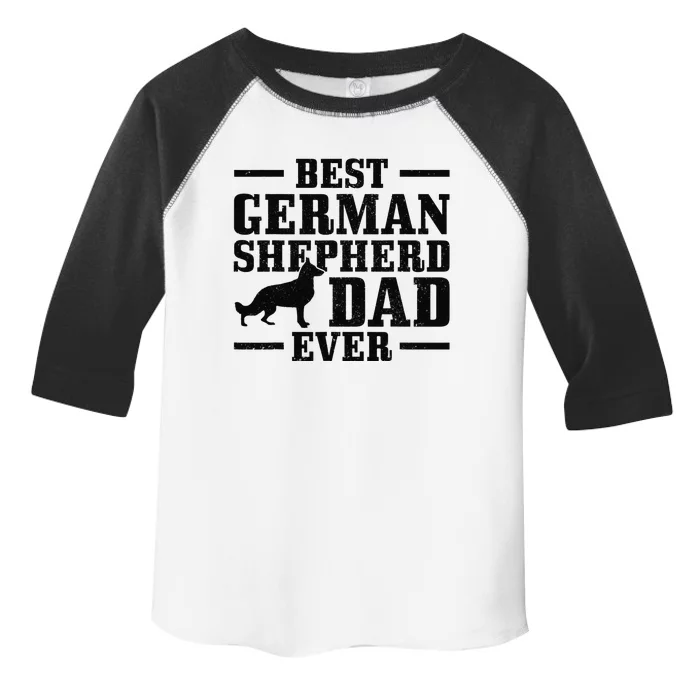 Best German Shepherd Dad Ever Funny Dog Owner Vintage Toddler Fine Jersey T-Shirt