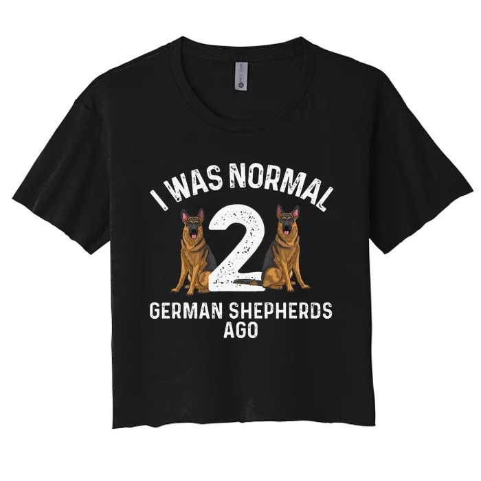 Best German Shepherd Art Dog German Shepherd Lover Women's Crop Top Tee