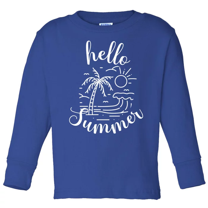 Beach Gift S Hello Summer Gift Toddler Long Sleeve Shirt