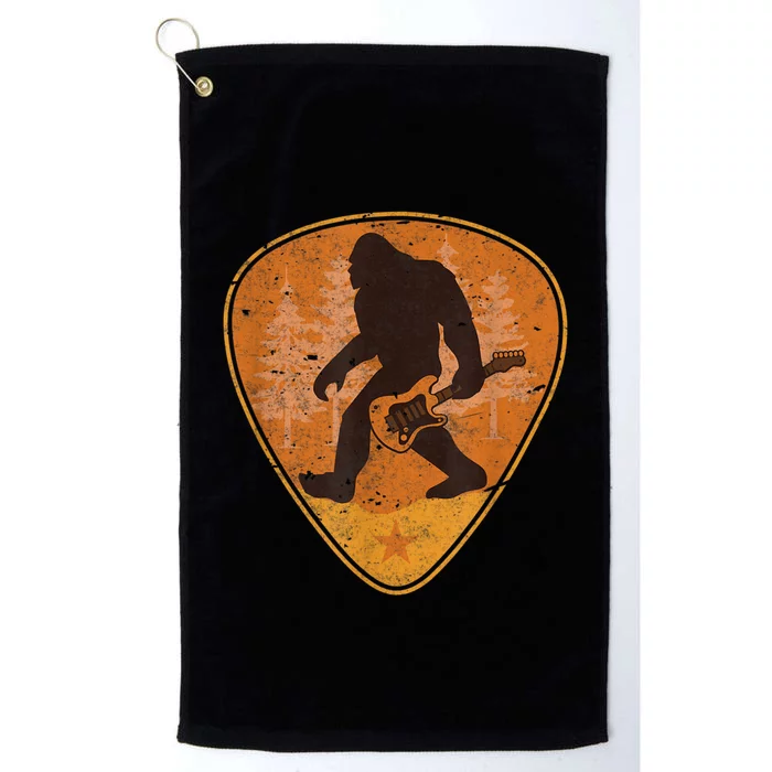 Bigfoot Guitar Sasquatch Yeti Guitarist Music Men Platinum Collection Golf Towel