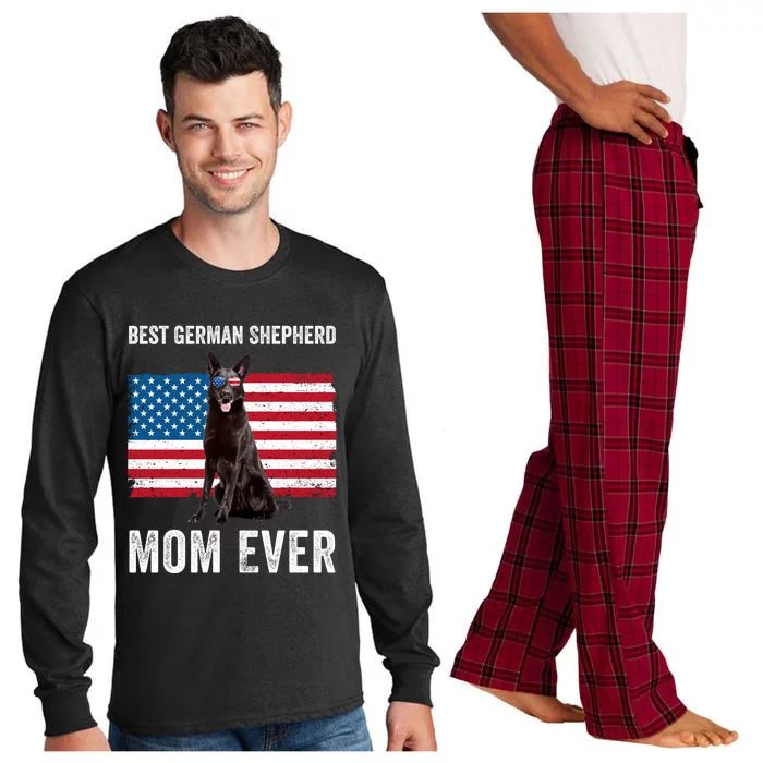 Best German Shepherd Mom Ever 4th Of July Gsd Mom Long Sleeve Pajama Set